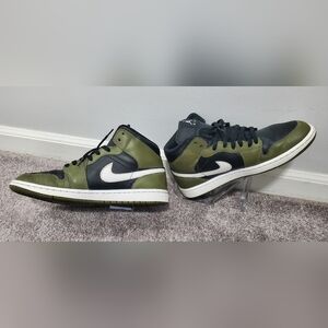 Nike Air Jordan 1 Mid Medium Olive 8.5